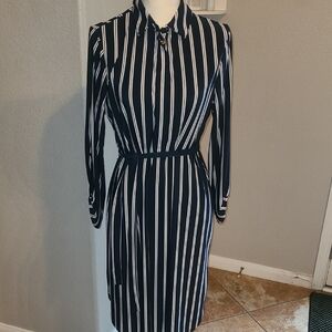 Striped Black and White Dress